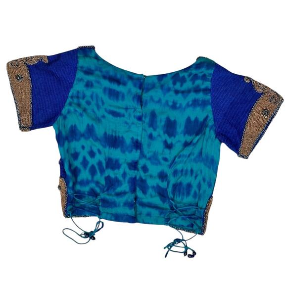 Authentic Indian Ready Made Choli Beaded Top - Picture 5 of 8